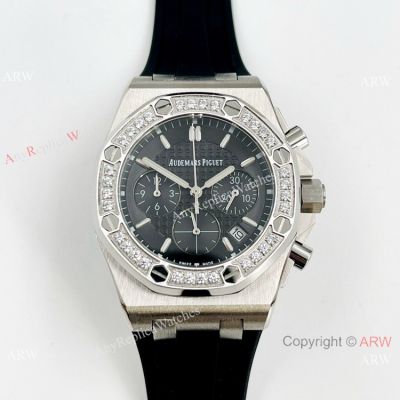 Knockoff Audemars Piguet Lady-Royal Oak Offshore Watch Diamond and Black